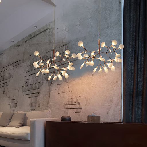 Rose Gold Firefly LED Chandelier.