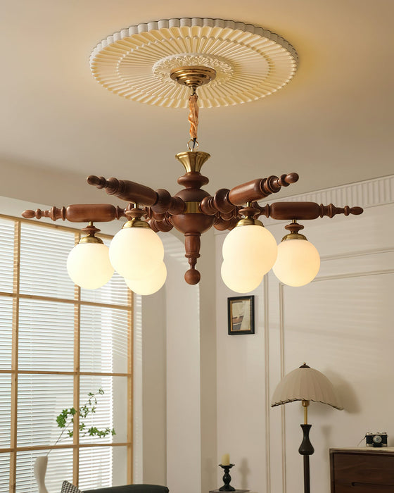 Rotating Stick Chandelier.