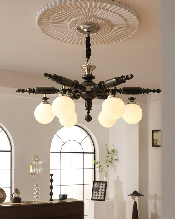 Rotating Stick Chandelier.