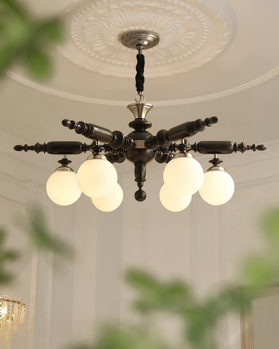 Rotating Stick Chandelier.