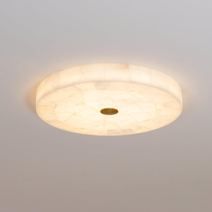 Round Alabaster Ceiling Lamp - DWHOME