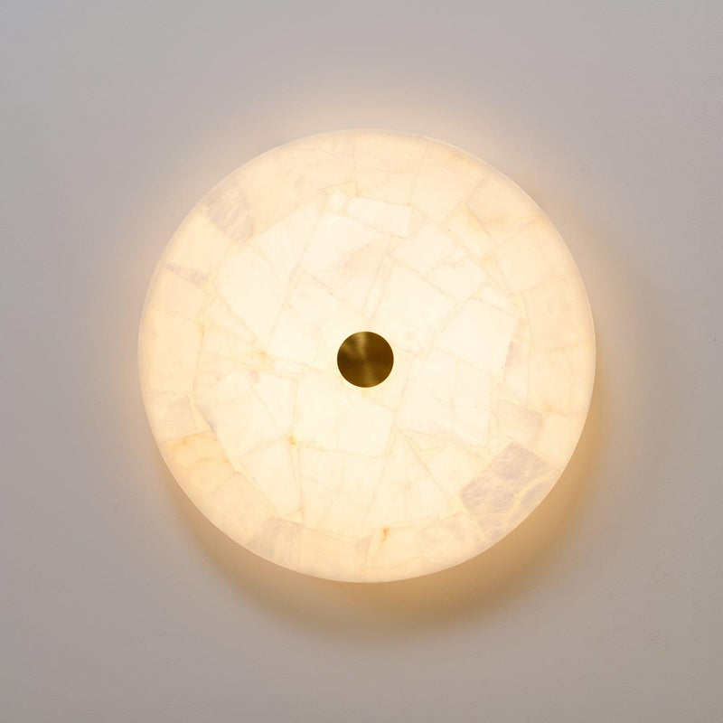 Round Alabaster Ceiling Lamp-DWHOME
