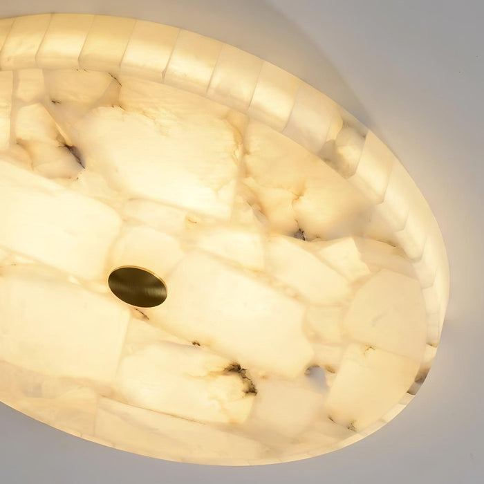 Round Alabaster Ceiling Lamp - DWHOME