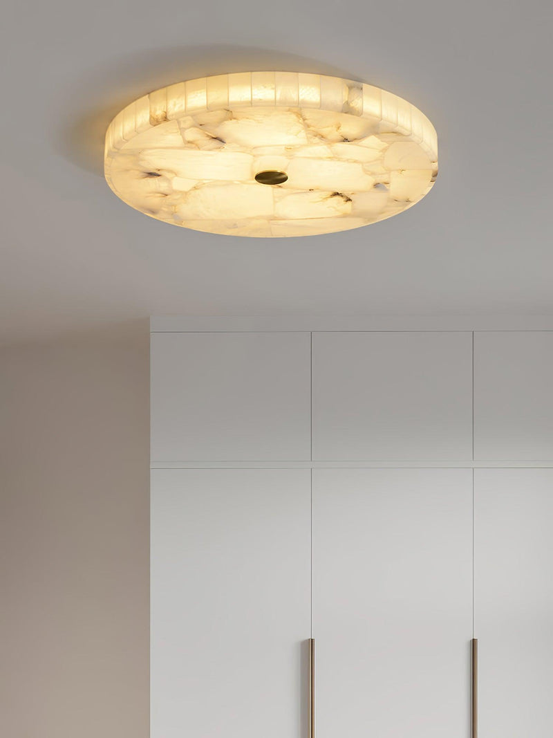 Round Alabaster Ceiling Lamp-DWHOME