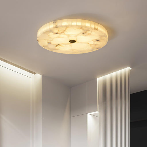 Round Alabaster Ceiling Lamp.