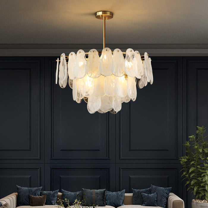 Round Cloud Glass Chandelier