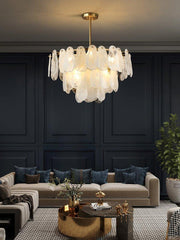 Round Cloud Glass Chandelier-DWHOME