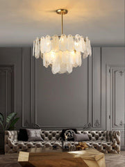 Round Cloud Glass Chandelier-DWHOME