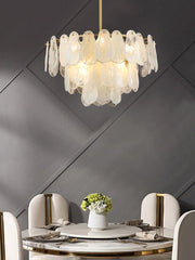 Round Cloud Glass Chandelier-DWHOME