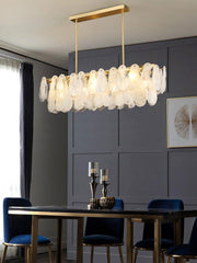 Round Cloud Glass Chandelier-DWHOME
