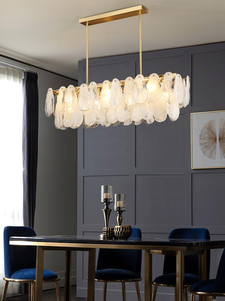 Round Cloud Glass Chandelier-DWHOME