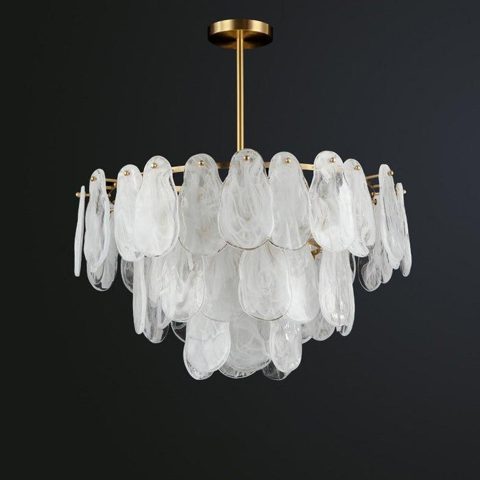 Round Cloud Glass Chandelier-DWHOME
