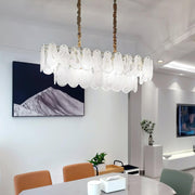 Round Cloud Glass Chandelier-DWHOME