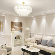 Round Cloud Glass Chandelier-DWHOME