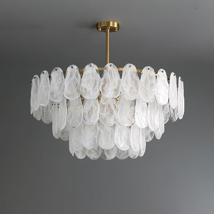 Round Cloud Glass Chandelier-DWHOME