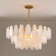 Round Cloud Glass Chandelier-DWHOME