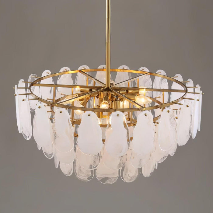 Round Cloud Glass Chandelier.