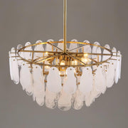 Round Cloud Glass Chandelier-DWHOME