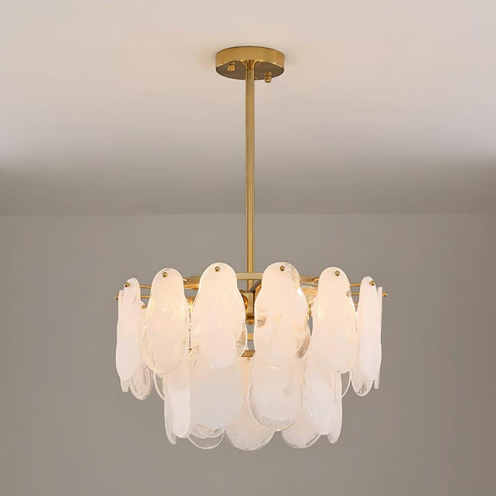 Round Cloud Glass Chandelier.