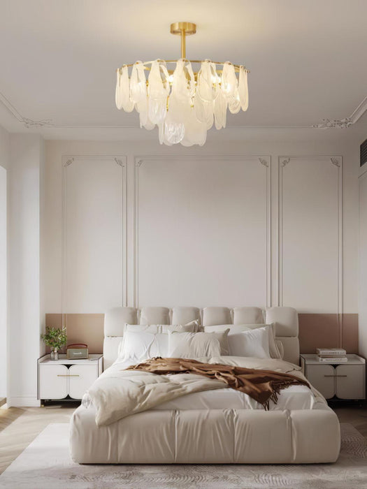 Round Cloud Glass Chandelier-DWHOME