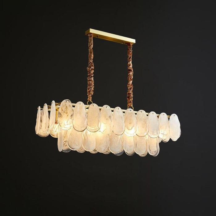 Round Cloud Glass Chandelier.