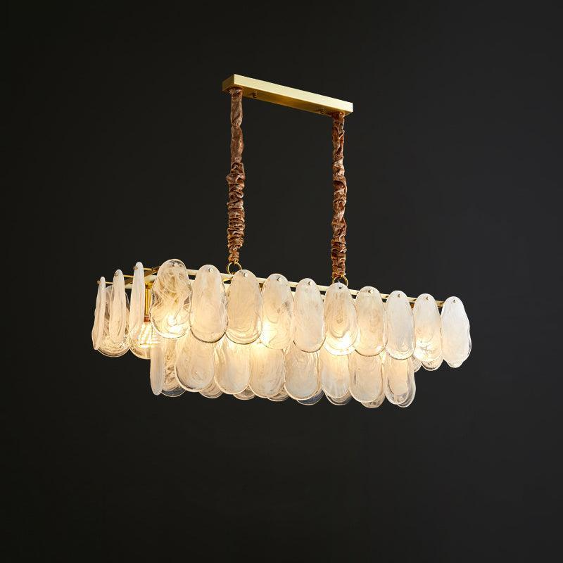 Round Cloud Glass Chandelier-DWHOME