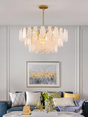 Round Cloud Glass Chandelier-DWHOME