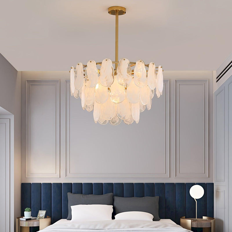 Round Cloud Glass Chandelier-DWHOME