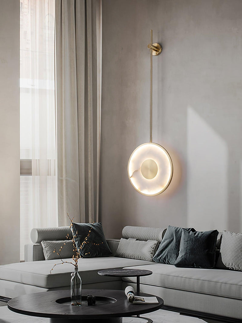 Round Alabaster Wall Lamp-DWHOME