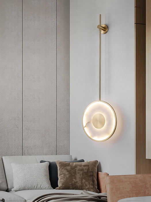 Round Alabaster Wall Lamp - DWHOME