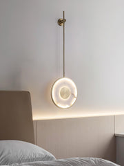 Round Alabaster Wall Lamp-DWHOME