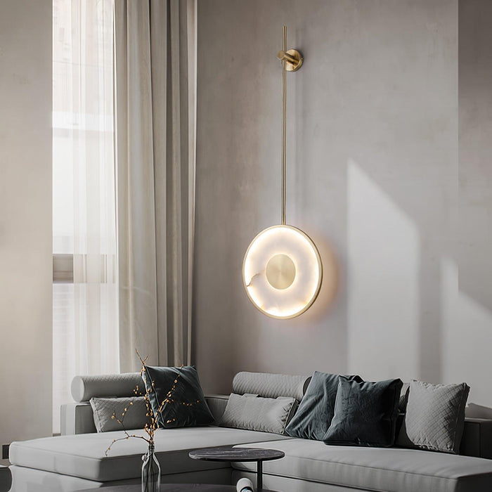 Round Alabaster Wall Lamp - DWHOME