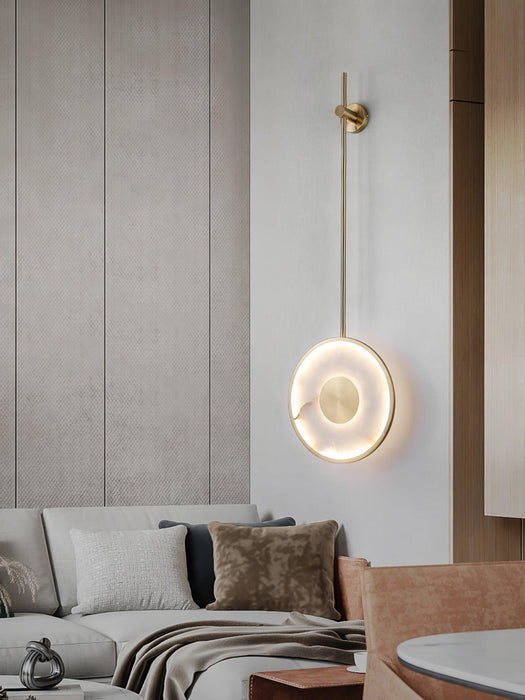 Round Alabaster Wall Lamp - DWHOME