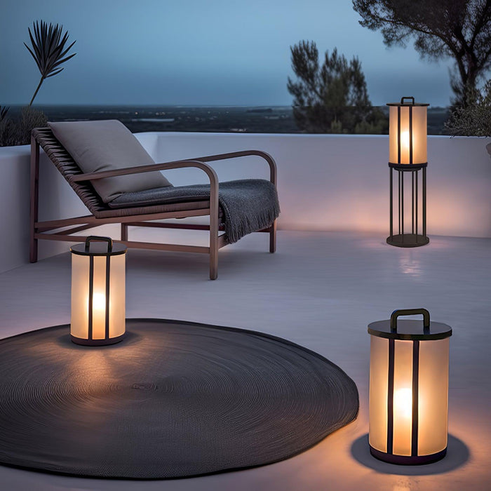 Round Pillar Acrylic Lantern Outdoor Lamp - DWHOME