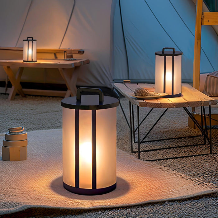 Round Pillar Acrylic Lantern Outdoor Lamp - DWHOME