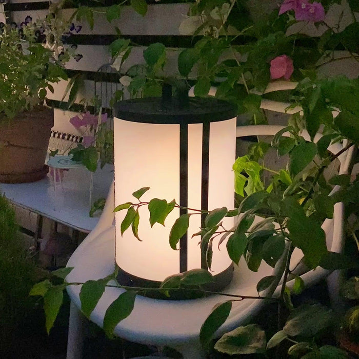 Round Pillar Acrylic Lantern Outdoor Lamp - DWHOME