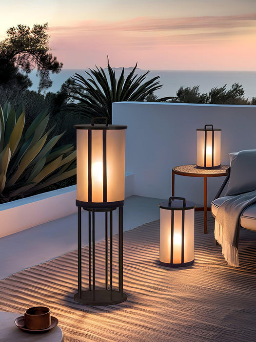 Round Pillar Acrylic Lantern Outdoor Lamp - DWHOME