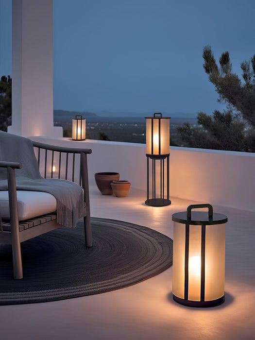 Round Pillar Acrylic Lantern Outdoor Lamp - DWHOME