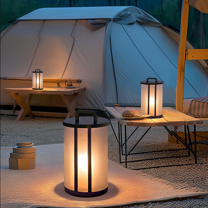 Round Pillar Acrylic Lantern Outdoor Lamp - DWHOME