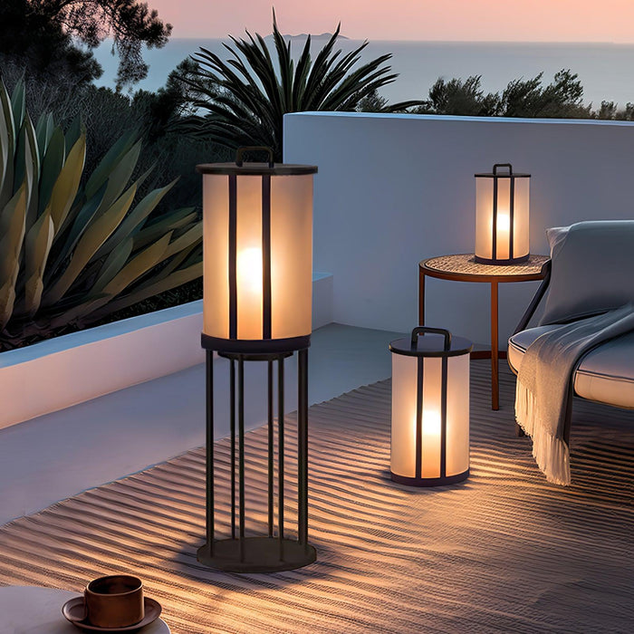 Round Pillar Acrylic Lantern Outdoor Lamp - DWHOME