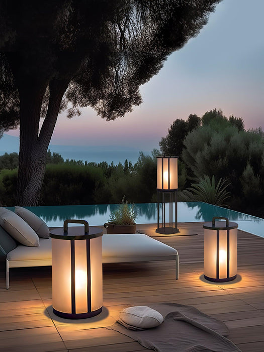 Round Pillar Acrylic Lantern Outdoor Lamp - DWHOME