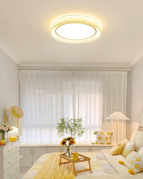 Round Pleated Ceiling Lamp-DWHOME