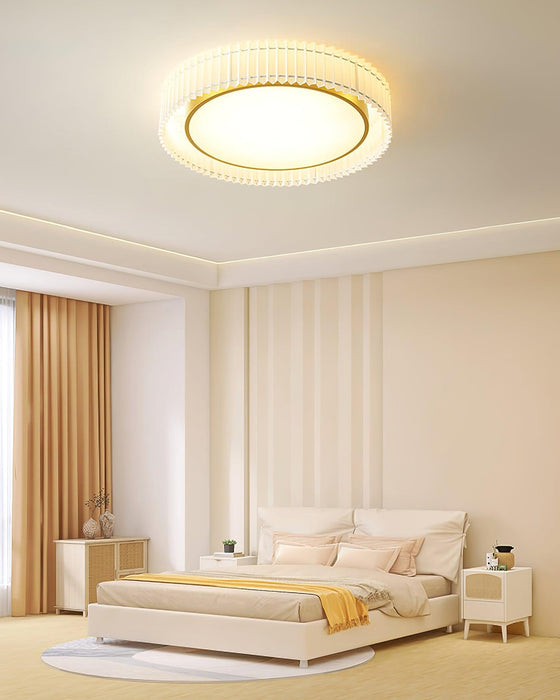 Round Pleated Ceiling Lamp.