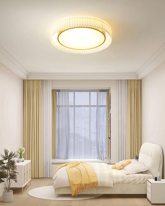 Round Pleated Ceiling Lamp-DWHOME