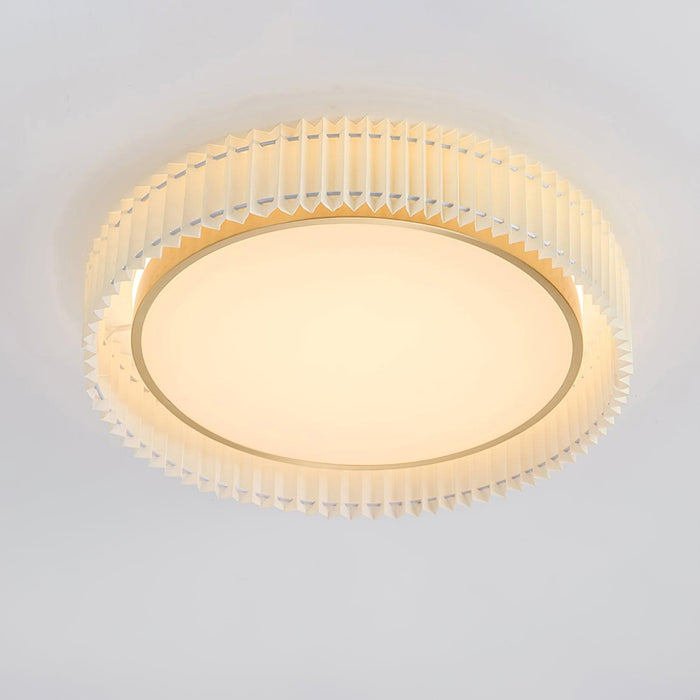 Round Pleated Ceiling Lamp.