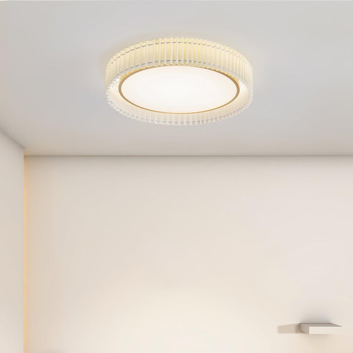 Round Pleated Ceiling Lamp-DWHOME
