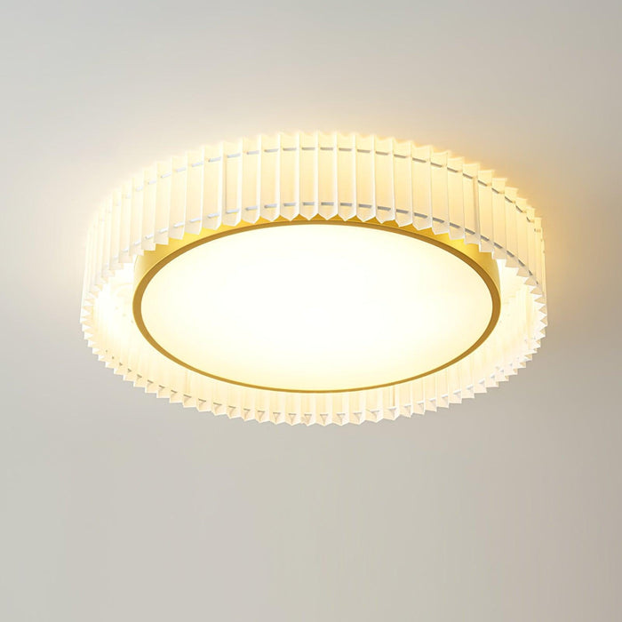 Round Pleated Ceiling Lamp-DWHOME