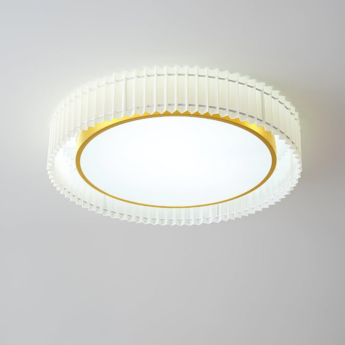 Round Pleated Ceiling Lamp.