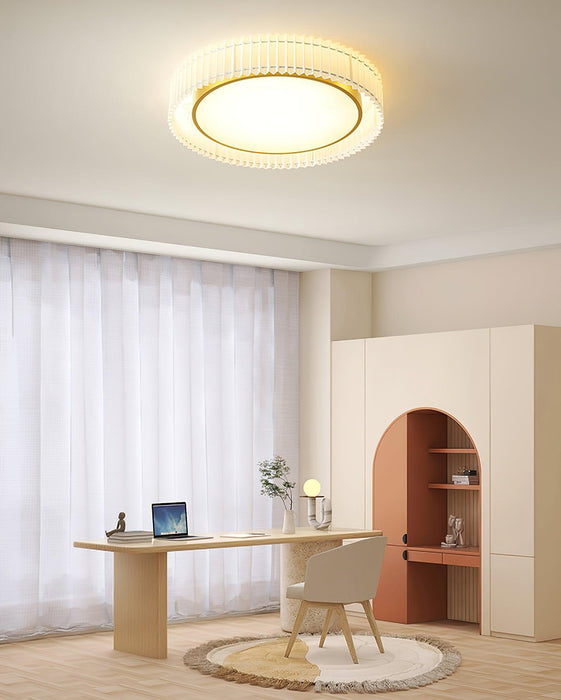 Round Pleated Ceiling Lamp-DWHOME