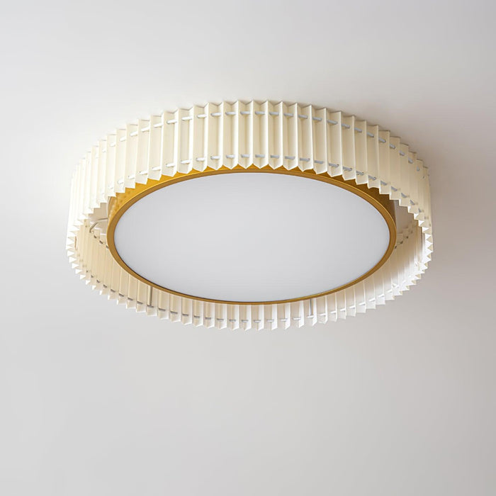 Round Pleated Ceiling Lamp.